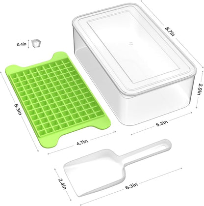 Mini Ice Cube Tray for Freezer: FDDBI Small Ice Trays for Freezer with Bin - 117×4PCS Easy Release Nugget Ice Tray - Crushed Ice Tray with Container - Image 5