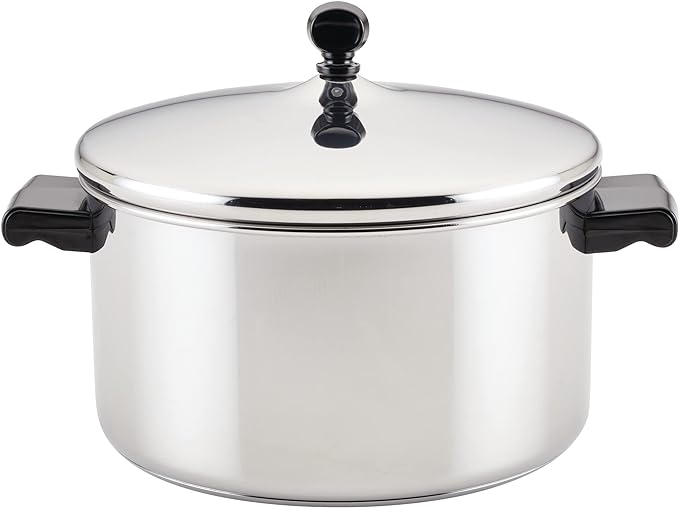 Farberware Classic Stainless Steel 6-Quart Stockpot with Lid, Stainless Steel Pot with Lid, Silver by Farberware