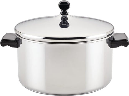 Farberware Classic Stainless Steel 6-Quart Stockpot with Lid, Stainless Steel Pot with Lid, Silver by Farberware