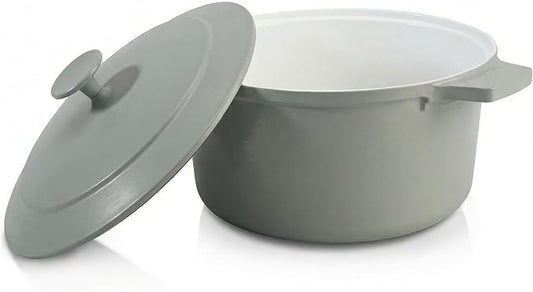 Gotham Steel 5 Qt Dutch Oven Pot with Lid, Nonstick Ceramic Dutch Oven Stock Pot, 10 in 1 Cooking Pot & Dutch Oven for Bread Baking, Stovetop Oven & Dishwasher Safe, Sage Green by GothamSteel