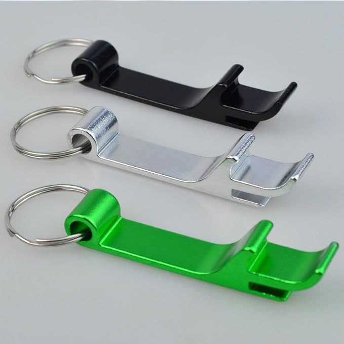 cnomg 16 pcs 8 Colored Metal Bottle Opener, Split Key Ring Chain Keychain Bulk Aluminum Pocket Claw Bar Soda Beverage Beer Bottle Opener - Image 4