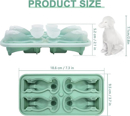 3D Labrador Ice Cube Tray Silicone Large Ice Cube Molds Fun Shapes Dog Ice Cube Trays for Freezer, Ice Mold for Whiskey, Cocktails, Iced Coffee, Cute Dog Gifts for Women Men