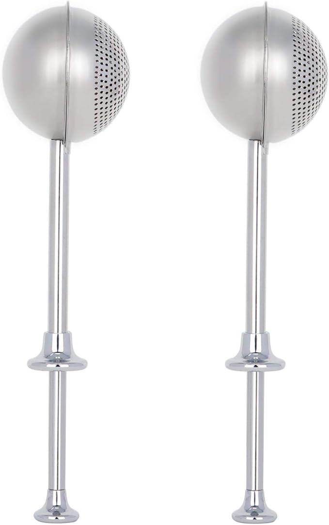 HULISEN Set of 2 Flour Duster for Baking, Powdered Sugar Shaker Duster, 18/8 Stainless Steel Pick Up and Dust Flour Sifter with Spring-operated Handle for Easy One-handed Operation by HULISEN