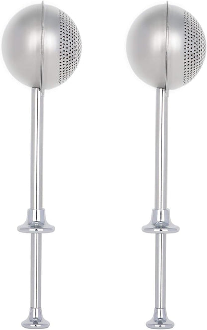 HULISEN Set of 2 Flour Duster for Baking, Powdered Sugar Shaker Duster, 18/8 Stainless Steel Pick Up and Dust Flour Sifter with Spring-operated Handle for Easy One-handed Operation by HULISEN