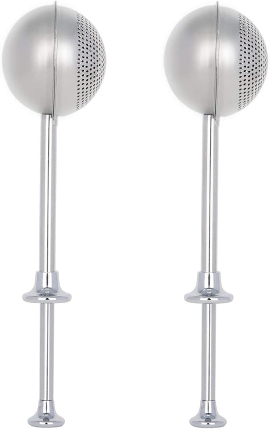 HULISEN Set of 2 Flour Duster for Baking, Powdered Sugar Shaker Duster, 18/8 Stainless Steel Pick Up and Dust Flour Sifter with Spring-operated Handle for Easy One-handed Operation by HULISEN