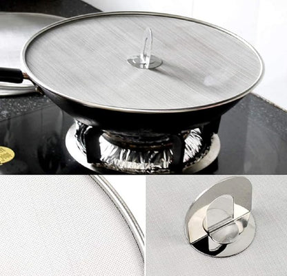 304 tainless Steel Splatter Screen Pan Lid with folding grip splatter guard oil splatter shield Frying Cooking Tools Practical Kitchen Accessories dishwasher safe (13 inch) - Image 5
