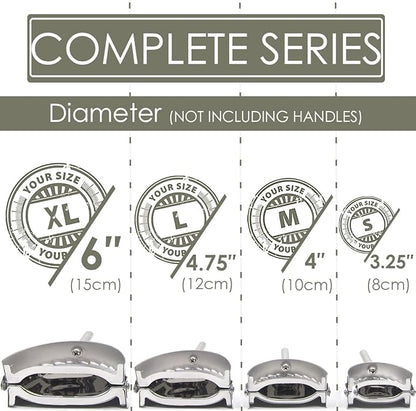 KAYCROWN 3.25 Inch Empanada Press, Stainless Steel Dumpling Maker Dough Cutter Dumpling Mold for Empanada, Dumpling, Ravioli, Pierogi, Turnovers, Calzone (S: 3 1/4 inch)