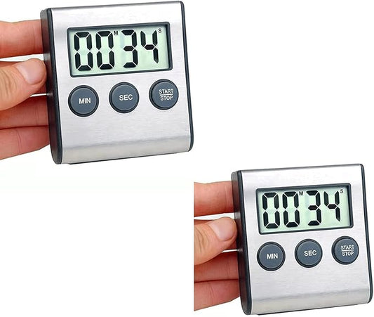 2 Pack Digital Magnetic Countdown Timer with Loud Alarm for Cooking, Baking, Sports Games by Kyzistn