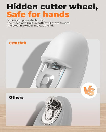 Canslab Ultrablde SE - USB Rechargeable Electric Can Opener for Kitchen for Seniors with Arthritis- Cordless Battery Powered Automatic, Side Cut, Smooth Edge, Handsfree, for Small or Large Cans, White - Image 4