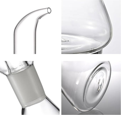 ELETON Conical 8 oz Glass Oil Dispenser – No Drip Olive Oil Cruet with Leak-Proof Spout, Easy-Fill Wide Mouth, Borosilicate Bottle for Kitchen & BBQ - Image 7