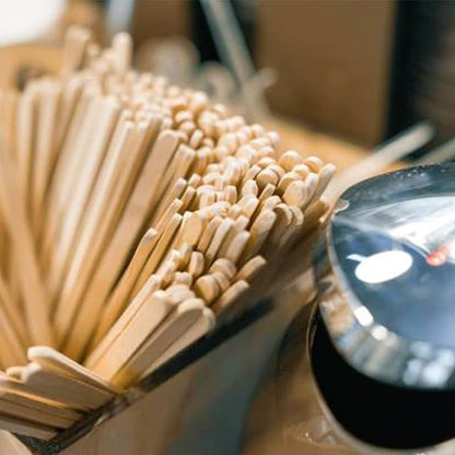 500pcs Wood Coffee Stirrer Sticks, 5.5 Inch Wooden Swizzle Stick Beverage Mixer, Eco Friendly Long Stirrer Stir Sticks for Mixing Cocktail Hot Chocolate Drinking Tea - Image 6