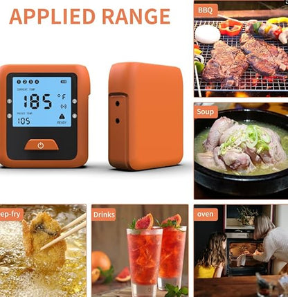 Smart Wireless Meat Thermometer Digital for Grilling and Smoking, 4 Meat Probes Grill Thermometer for Outside Grill, BBQ Thermometer for Cooking Food Temperature