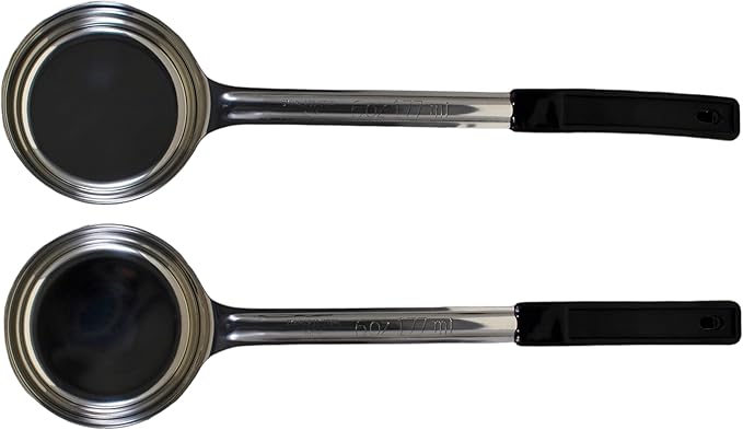6 Ounce Solid Stainless Steel Portion Control Ladle Spoon for Measuring and Serving; Commercial Grade Serving Scoops [Pack of 12] by Habanerofire
