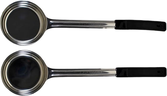 6 Ounce Solid Stainless Steel Portion Control Ladle Spoon for Measuring and Serving; Commercial Grade Serving Scoops [Pack of 12] by Habanerofire