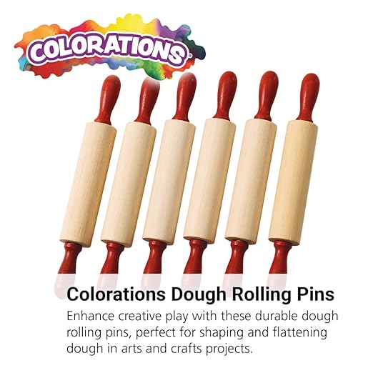 Colorations Natural Wood Rolling Pins, Set of 6, for Kids, Arts & Crafts, 7 Inches x 1 Inch (d), Class Pack, Party Pack, Dough, Clay, Sculpting, 6RP - Image 2