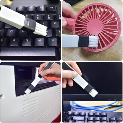 Crevice Gap Cleaning Brush Tool, 6pcs Hand-held Groove Gap Cleaning Tools, 2 in 1 Dustpan Cleaning Brushes, Shutter Door Window Track Kitchen Cleaning Brushes Kit