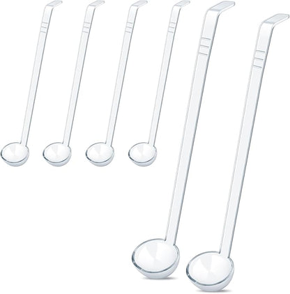 6 Pcs 1 Oz Small Ladle 13 Inches Mini Ladles for Serving Sauce, Soup, Dressing, Punch Bowl, Gravy, Cocktail, Fruit Juices – Clear Plastic Long Handle Ladles for Parties, Catering by Unknown