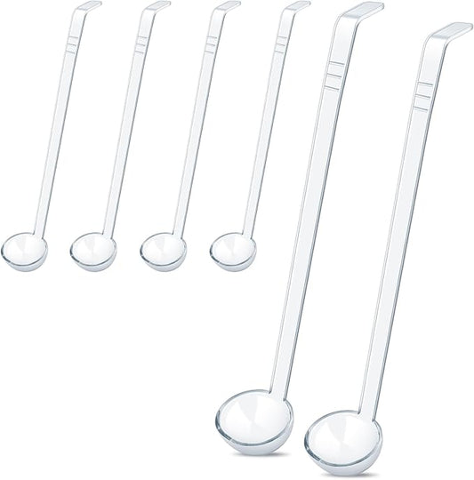 6 Pcs 1 Oz Small Ladle 13 Inches Mini Ladles for Serving Sauce, Soup, Dressing, Punch Bowl, Gravy, Cocktail, Fruit Juices – Clear Plastic Long Handle Ladles for Parties, Catering by Unknown