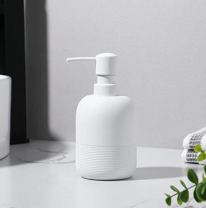 GalDal White Soap Lotion Dispenser with A Spare Pump,Liquid Hand Soap Dispenser Sets for Bathroom Countertop,2pcs/Set Soap Dispenser for Kitchen - Image 3