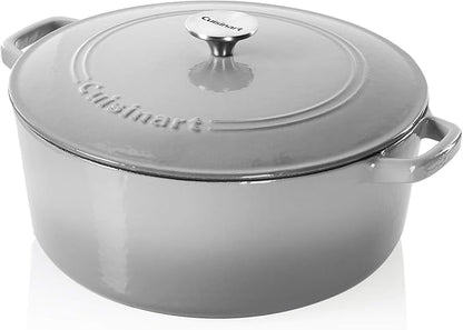 Cuisinart Chef's Classic Enameled Cast Iron Round Covered Casserole (Grey Gradient, 7- Quart) by Cuisinart
