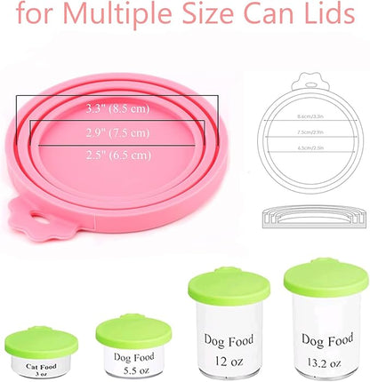 4 Pack Pet Food Can Cover Silicone Can Lids for Dog and Cat Food(Universal Size, One fit 3 Standard Size Food Cans) - Image 4