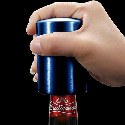 Stocking Stuffers Gift for Dad Mom, YUDANSI Push Down Bottle Opener, Automatic Beer Openers, Stainless Steel Bottle Cap Mover,Kitchen Gadgets, Beer Bar Accessories Gifts for Him BF, Magnetic Corkscrew