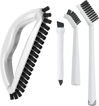 Grout Cleaning Brush Set (4 Pcs) Heavy Duty Hand Grout Scrub Brush & Detail Cleaning Brush Set for Baseboards,Floor, Corners, Shower, Bath Tub & Tiles by TheCrownChoice