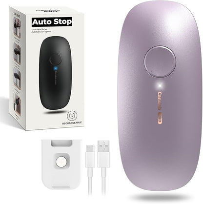 Canslab Ultrablade PRO - USB Rechargeable Electric Can Opener for Kitchen for Seniors with Arthritis- Auto Stop One touch Automatic Can Opener, Smooth Edge, Small Size Can Opener, Purple by Canslab