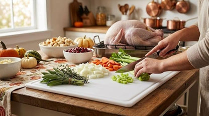 FARBERWARE Extra-Large Plastic Cutting Board, 15x20 Inch Dishwasher-Safe Chopping Board with Juice Groove, Non-Slip Surface, Durable, White - Image 11