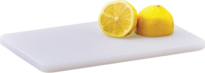 Winco Heavy-Duty Plastic Cutting Board, 6" x 10" x 1/2", White - Image 2