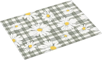 Daisy Dish Drying Mat For Kitchen Counter Absorbent Large Kitchen Fast Dry Pad Reusable Washable Protector Rack Large Mat 18 X 24
