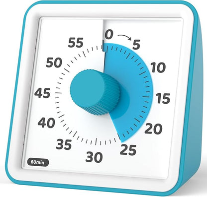 LIORQUE Visual Timer for Kids, 60-Minute Countdown Timers for Classroom Office Kitchen with Silent Operation, Kids Timer for Teaching (Batteries Included) by LIORQUEProducts
