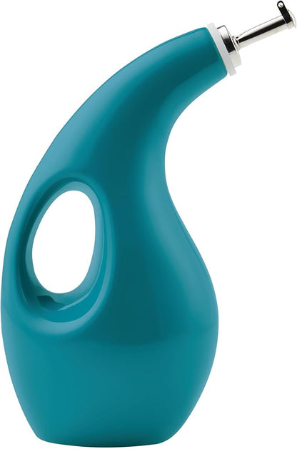 Rachael Ray Ceramics EVOO Oil and Vinegar Dispensing Bottle, 24 Ounce, Turquoise by RachaelRayKitchenware