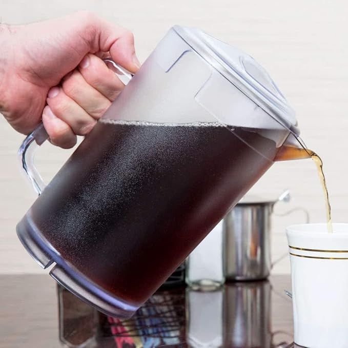 G.E.T. P-3064-1-CL-EC Heavy-Duty Shatterproof Plastic 2 Quart Pitcher with Lid, BPA Free (64 Ounce), Clear - Image 7