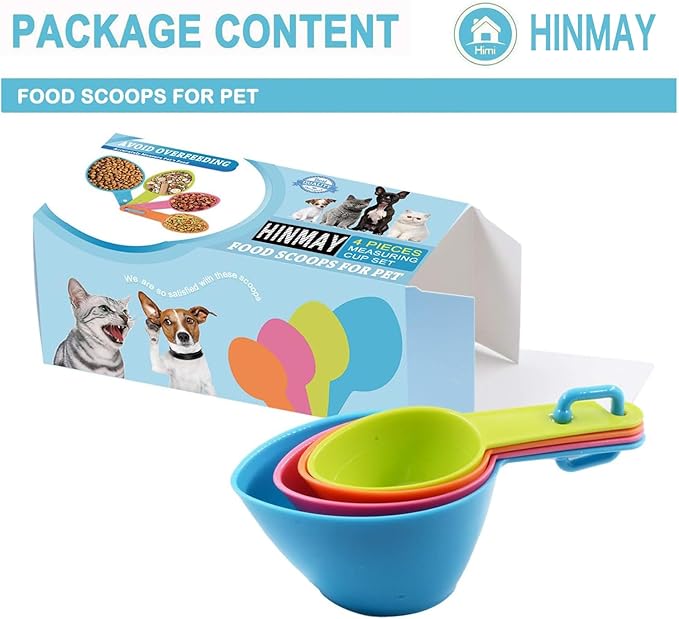 HINMAY Pet Food Scoops Plastic Measuring Cups Set for Dog Cat and Bird Food (Random Color) - Image 5