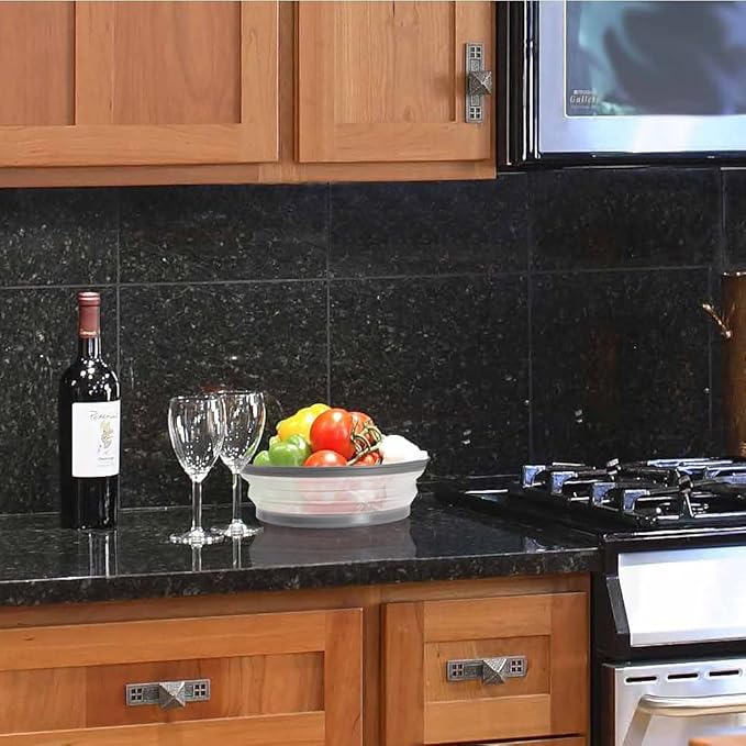 Microwave Splatter Cover Collapsible Microwave Cover for Food, Easy Grip Fruit Drainer BPA-Free Dishwasher Safe 10.5 inch,Grey - Image 4