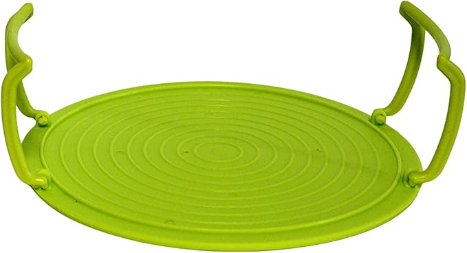 Microwave Multipurpose 4 in 1 Tray Stand Rack Splatter Guard Carry Tray Stacking Shelf (2, Green)