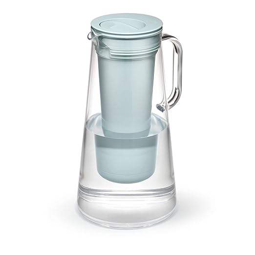 LifeStraw Home – Water Filter Pitcher, 7-Cup, Seafoam, BPA Free Designed for Everyday Protection Against Bacteria, parasites, microplastics, Lead, Mercury, PFAS, and a Variety of Chemicals by LifeStraw