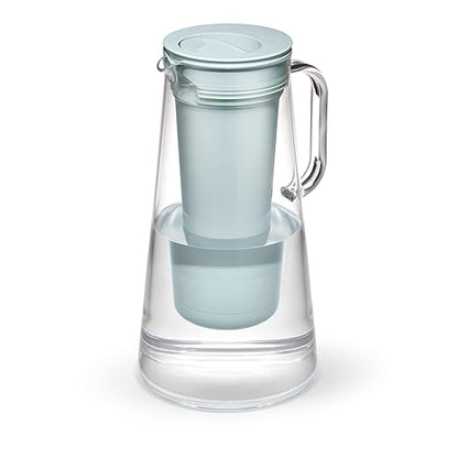 LifeStraw Home – Water Filter Pitcher, 7-Cup, Seafoam, BPA Free Designed for Everyday Protection Against Bacteria, parasites, microplastics, Lead, Mercury, PFAS, and a Variety of Chemicals by LifeStraw