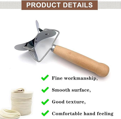 2 PCS Dumpling Cutter Sturdy Dumpling Maker Dumpling Wrapper Skin Dough Cutter Stainless Steel Dough Blenders Circle Roller Mold for DIY Kitchen Accessories