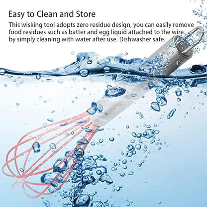 Silicone Whisk set of 3, 8+10+12in Kitchen Balloon Wire Whisks, Hand Egg Mixer Beater for Cooking
