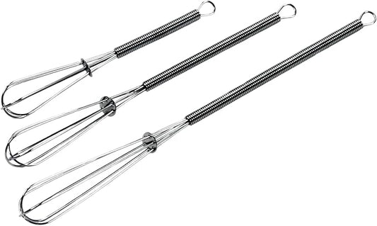 Chef Craft Classic Mini Sturdy Whisk, 5.5, 7, and 9 inch 3 piece set, Chrome by ChefCraft