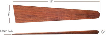 Earlywood 13 inch Handmade Wood Cooking Utensil for Kitchen, Multi-Purpose Scraper and Egg Turner, Cast Iron Scraper and Saute Spatula - Made in USA - Hard Maple