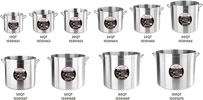New Star Foodservice 80 Qt Aluminum Stock Pot, No Cover