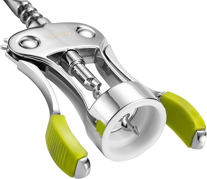 Beneno Wine Opener, Zinc Alloy Premium Wing Corkscrew with Multifunctional Bottles Opener, Sharp Wine Corkscrew with Ergonomic Non-Slip Wing Handle, Green - Image 6