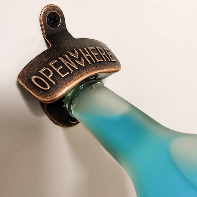 ZOOFOX 12-Piece Wall Mounted Vintage Metal Bottle Opener for Bar, KTV, Home and Outdoor - Image 8