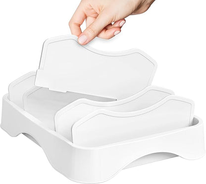 Simple Houseware Food Container Lid Organizer, Adjustable Dividers Lids Storage, 10''x8'', White - Image 6