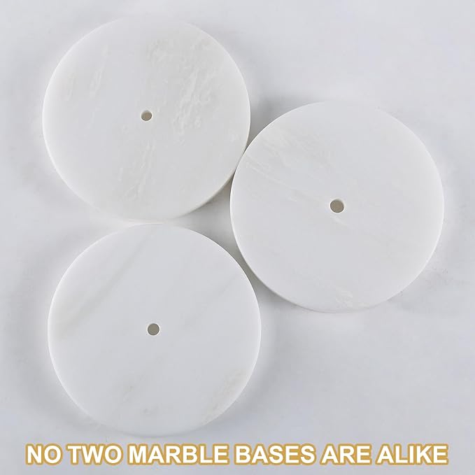 Koville Natural Marble Paper Towel Holder Countertop, 6“ Genuine Stone Paper Towel Holder Stand for Kitchen Storage, for Standard Rolls(Namib Fantasy) - Image 5