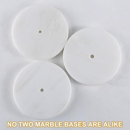 Koville Natural Marble Paper Towel Holder Countertop, 6“ Genuine Stone Paper Towel Holder Stand for Kitchen Storage, for Standard Rolls(Namib Fantasy) - Image 5