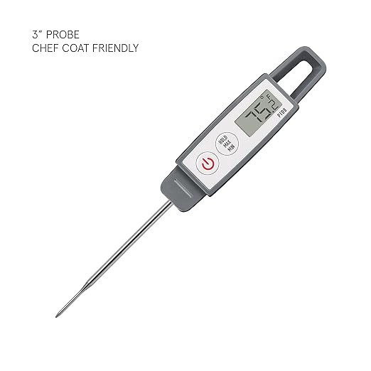 Lavatools PT09C Super-Quick Commercial Grade Digital Thermometer for Cooking, Meat, Candy, Candle, Liquid, Oil, 3" Compact Probe, Splash Proof, °C/°F Toggle, Hold Function - Sesame - Image 2